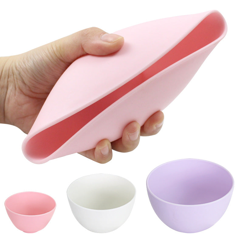 Beauty mask tool imitation silicone bowl mask bowl soft plastic bowl large, medium and small tpr material soft glue mask bowl