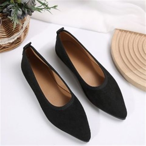 autumn new arrival: plus size suede casual flats - korean style comfortable low-cut loafers for women