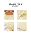 Summer girls' outfit for export: yellow bubble sleeve romper with shorts and belted ribbed knit pants set