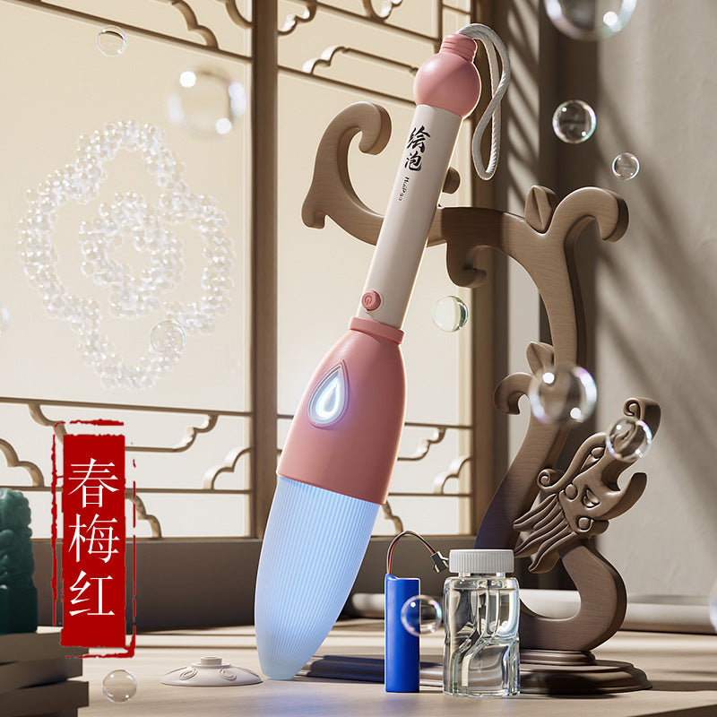 magic electric bubble pen brush pen handheld writing graffiti fully automatic electric bubble machine toy