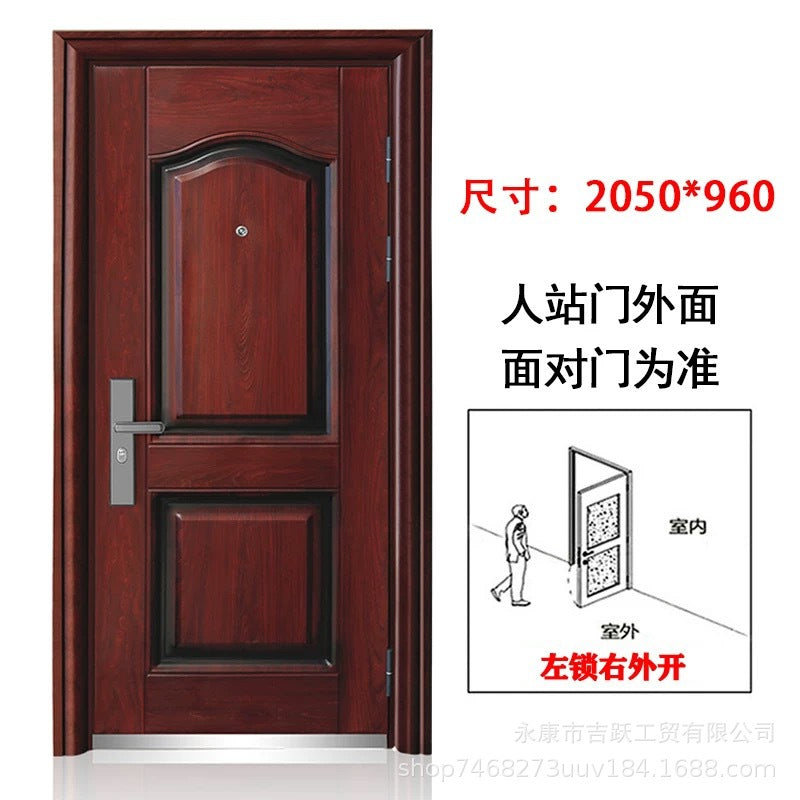 Factory direct sales wholesale security door 7cm entrance single and double double door entrance door rental house project door