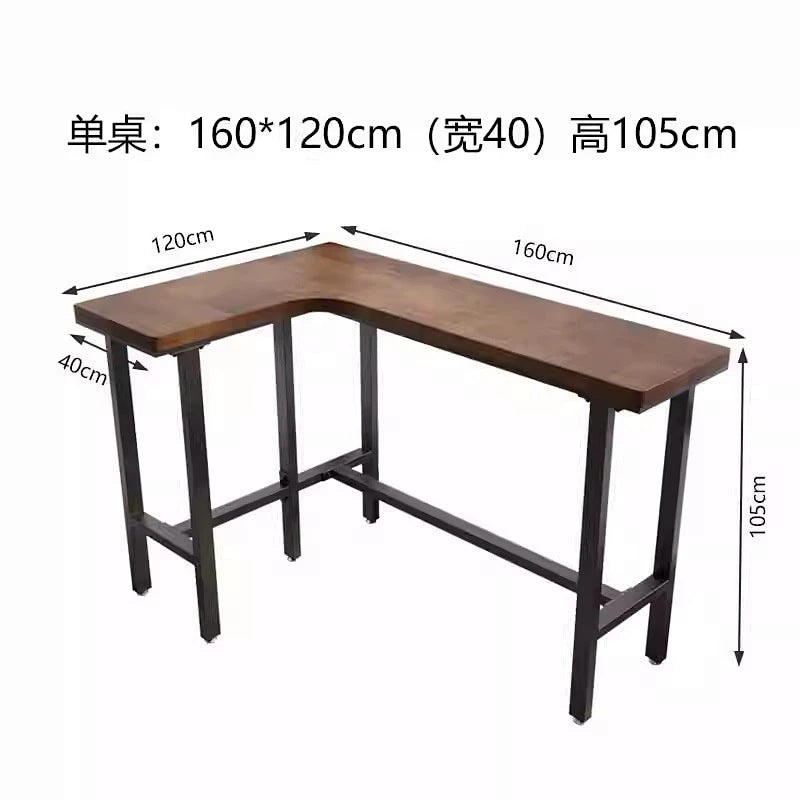 Balcony corner bench table casual solid wood l-shaped partition bar desk against the corner bedroom workbench for home