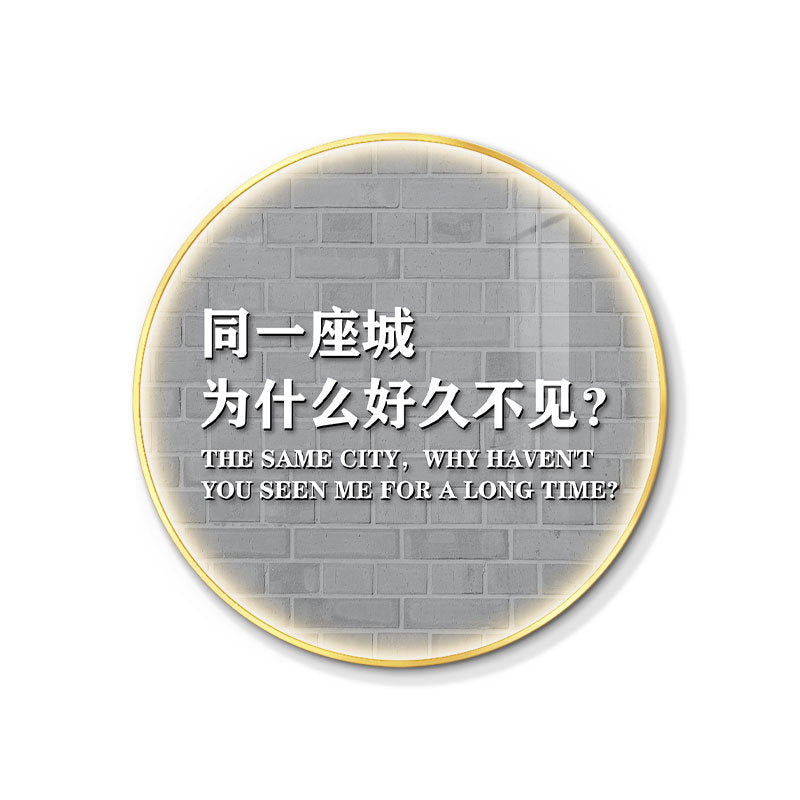 LED luminous bar hanging painting round neon light text KTV decorative painting barbecue hot pot restaurant restaurant box mural