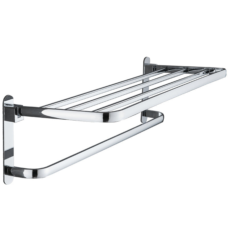 Stainless steel folding bath towel rack non-punching bathroom wall-mounted toilet toilet storage toilet towel rack