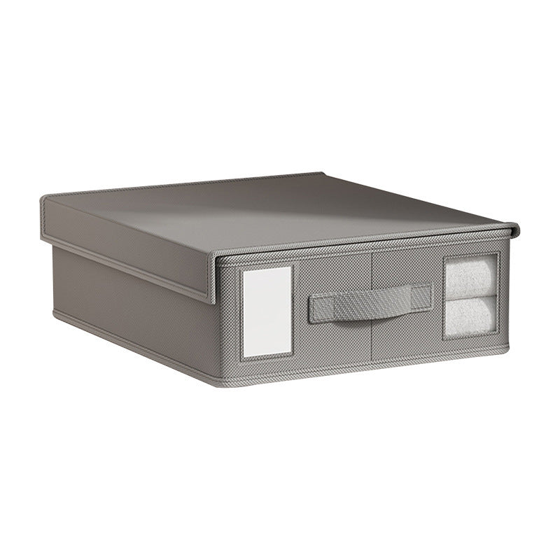 Cross-border non-woven bed sheet four-piece storage box wardrobe finishing with lid storage box foldable clothing storage box