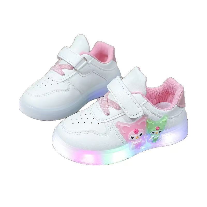 girls' light-up sneakers - mesh casual shoes, kids' running shoes, led light-up shoes