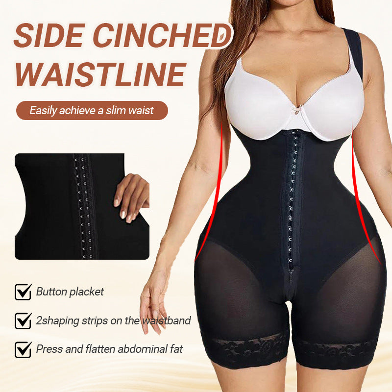 new arrival vest buttoned jumpsuit zipper crotch cross-border export one-piece shapewear 2 rows