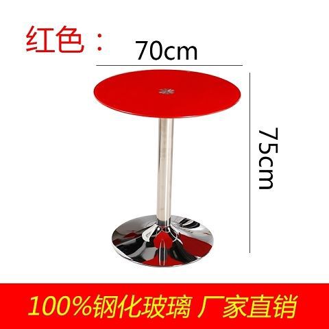 Tempered glass round table minimalist coffee table balcony lounge negotiation table small apartment coffee table discussion table and chairs free shipping