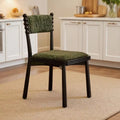 French chinese retro style dining chair for home living room chinese ancient style chair designer solid wood upholstered backrest makeup stool