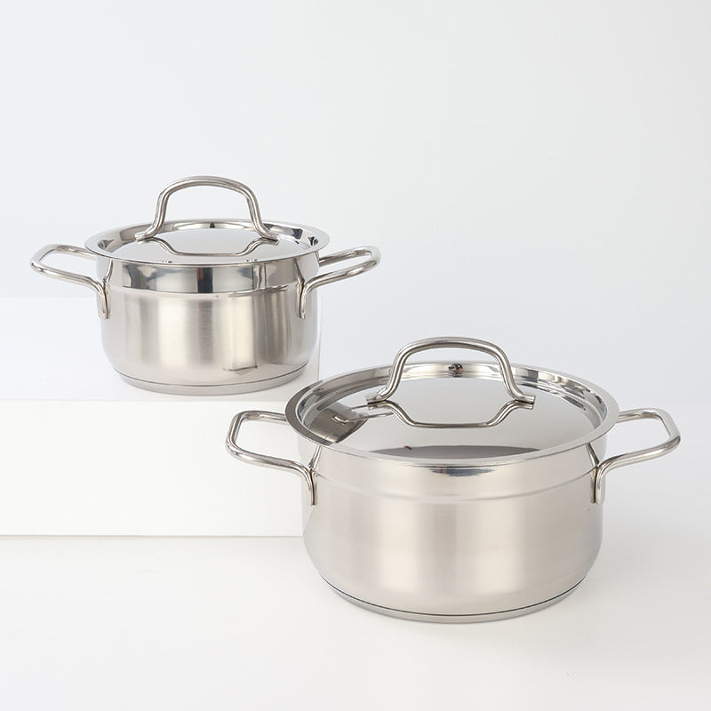 Export turkey stainless steel thickened bottom suit soup pot 9-piece set pan frying pan milk pot cookware suit