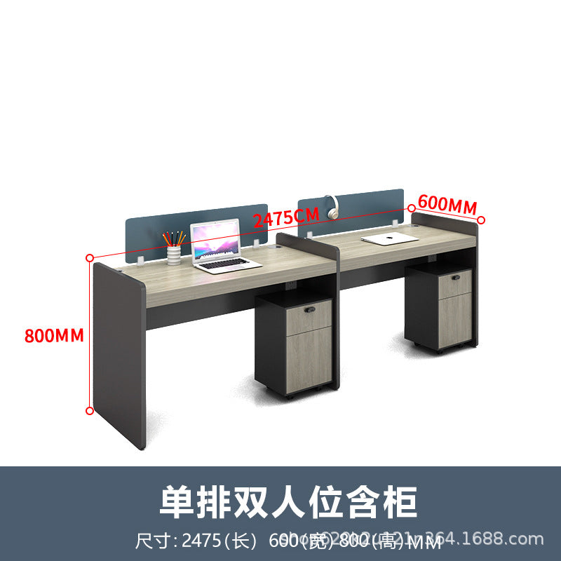 Staff screen desk casual modern office workstation table and chair combination face-to-face multi-person staff booth