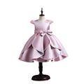 children's clothing, airplane sleeve kids' formal dress, bow-tie princess dress, flower girl birthday dress, baby dress