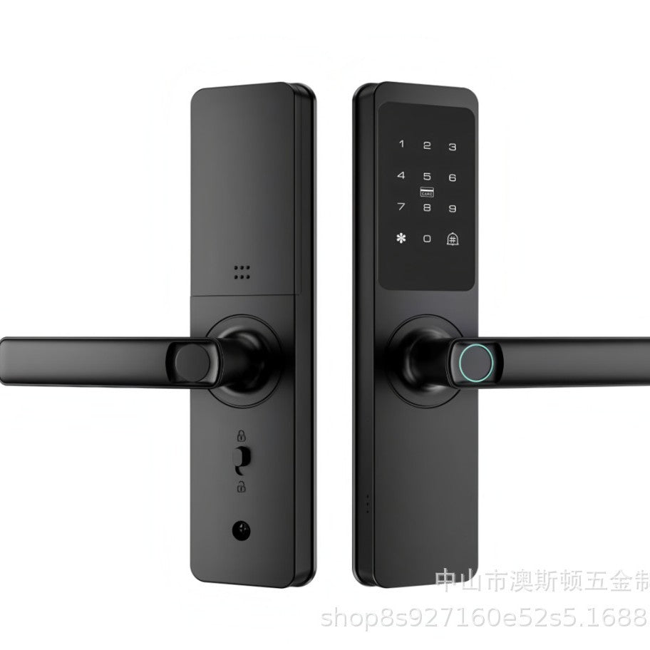 Smart door lock apartment fingerprint lock semi-automatic dense lock electronic lock entrance wooden door lock office lock manufacturer spot