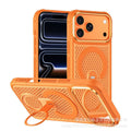 Premium breathable cooling magnetic stand compatible with apple 17 pro max phone case, apple 11 iridescent honeycomb mesh