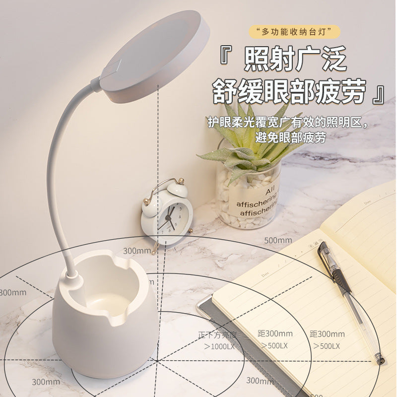 supply stall wholesale led eye protection desk lamp dormitory student three-color adjustable usb charging creative bedside lamp