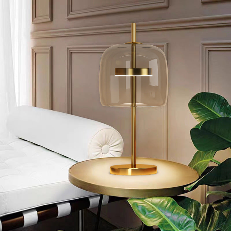 Modern minimalist glass table lamp - nordic style, light luxury design for master bedroom, living room, bedroom bedside - soft decoration design accent table lamp