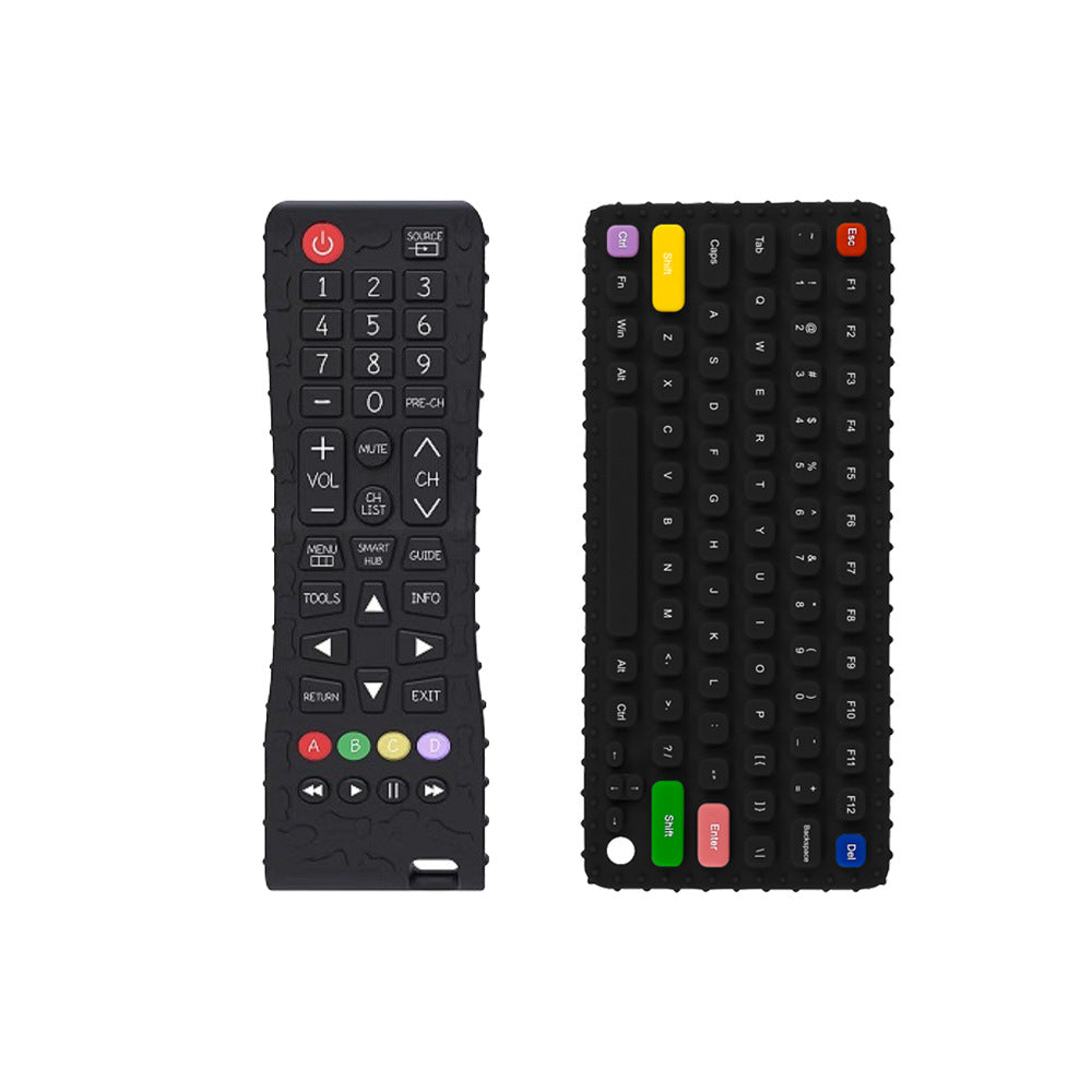 Cross-border silicone mobile phone toothpaste baby anti-eating hand grinding stick soothing toy biting le toothpaste baby food grade