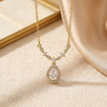 Popular easiest for match inlaid zirconium smart water drop necklace accessible luxury niche jewelry for women high-end non-fading clavicle chain