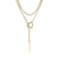 European and american new trendy personalized necklace copper jewelry simple and elegant fashionable neck accessory atmospheric 2025