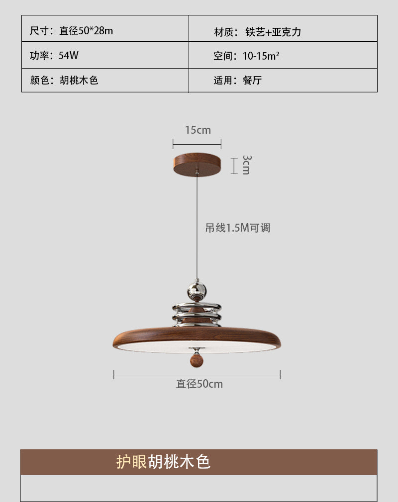 Vintage medieval style bedroom ceiling light French cream style walnut color egg tart study light restaurant bar light