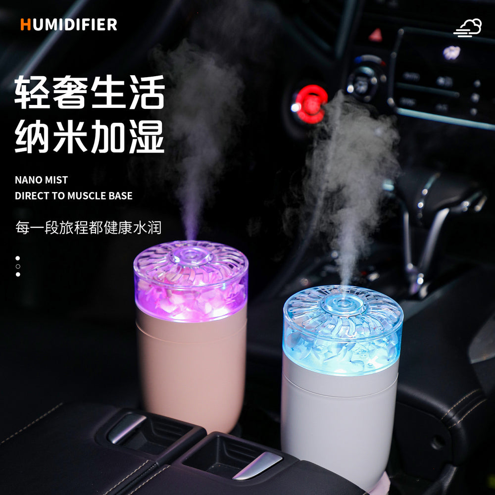2024 new everlasting flower humidifier - usb powered, silent, color-changing air humidifier for car, office, and desktop use