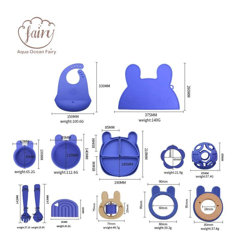 Factory supply food grade silicone bowl suction cup bowl baby learn to eat complementary food bowl saliva pocket anti-splashing silicone bowl