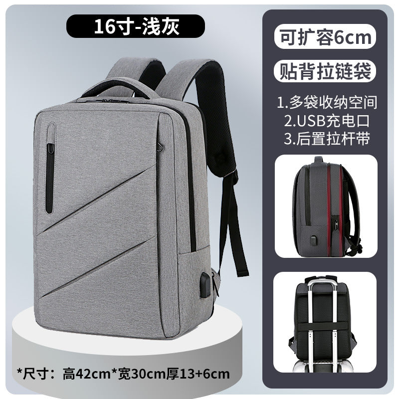 Renzhixing Multifunctional Computer Backpack USB Charging Can Increase Capacity Backpack Gift Luggage Printed Logo