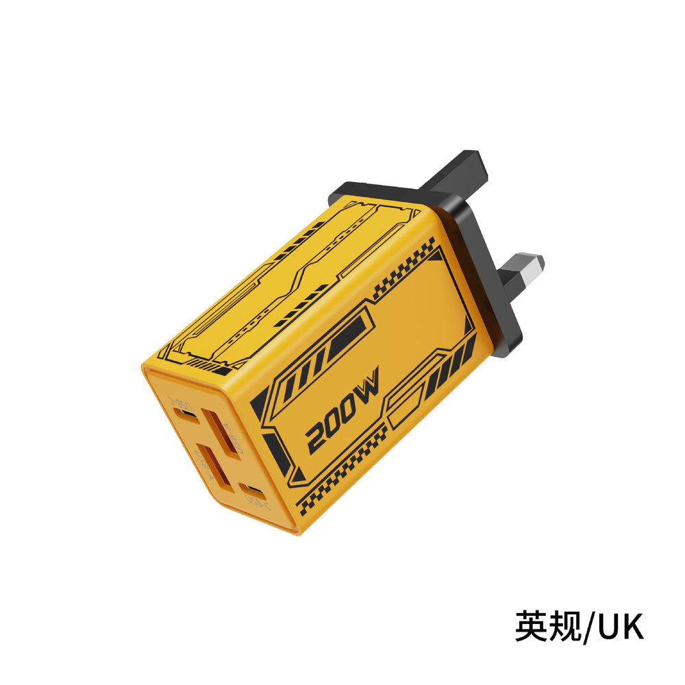 130w multi-port charger 2usb+2pd mecha plug suitable for apple huawei us standard european standard charger