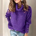 2023 wish cross-border autumn/winter european and american style women's sweatshirt, high neck knit top, ready stock