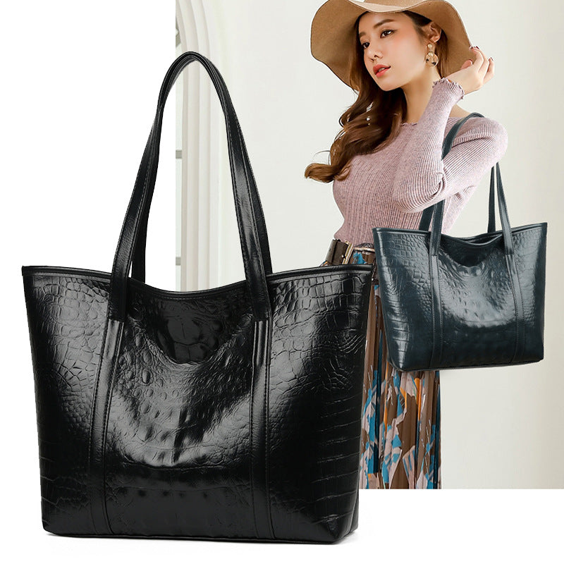 Crocodile pattern women's bag large capacity satchel bag fashioncasual shoulder bag tote bag 2023new arrival dropshipping