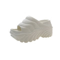 2025 new eva high heel slippers, fashionable chunky sole trendy slippers, 10cm women's slippers for outdoor wear, in-stock ins style