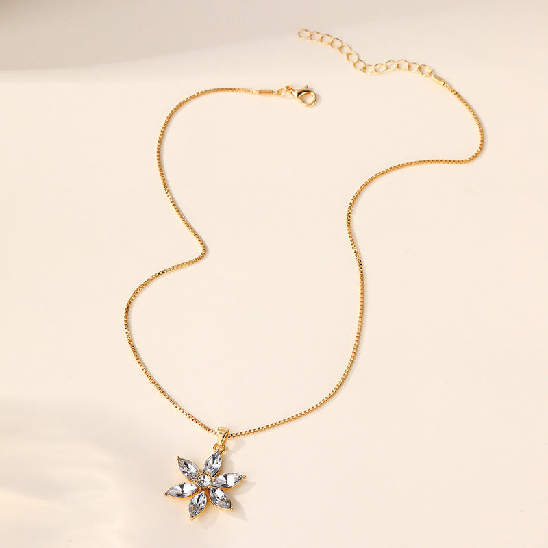 flower necklace wholesale new alloy jewelry pendant easiest for matchcasualniche styleclassy sense jewelry accessories for women