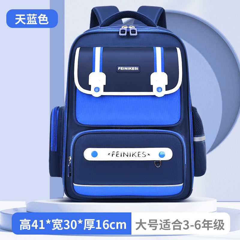 School bags for primary school girls, spine care and burden reduction for boys, large-capacity children's school bags for grades 1-6, double-shoulder school bags wholesale.