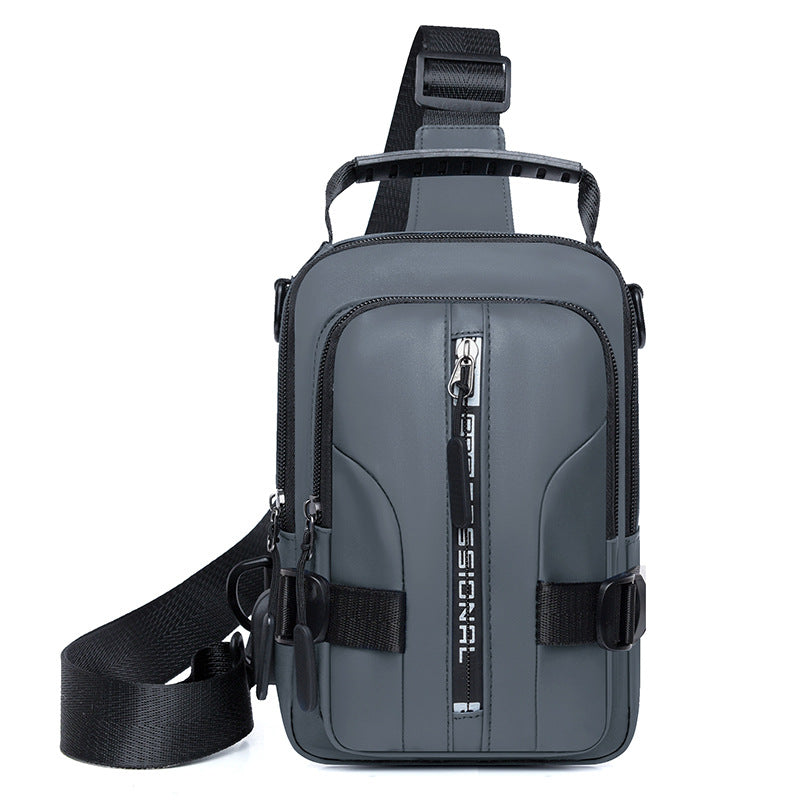 Breast bag 2025 new business commuter messenger bag men's trend simple handbag large capacity lightweight shoulder bag