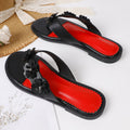 Korean style summer new women's handmade floral flip-flops, lightweight casual flat sandals - cross-border trade supply