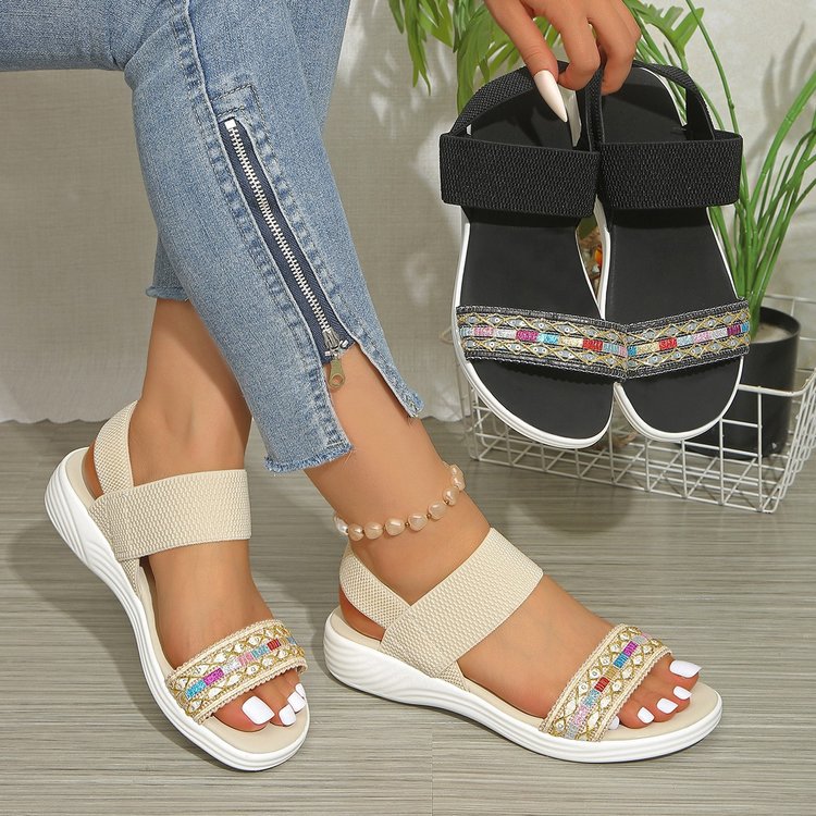 summer new arrival: women's platform sandals for cross-border e-commerce, sizes 36-43 (eu). wholesale available. price difference: $0.67. suitable for  fba