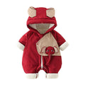 Newborn cute winter clothes baby onesie thickened autumn and winter swaddle outfit set baby girl jacket romper
