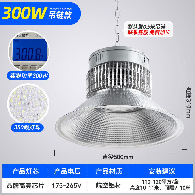 LED High Bay Light High Power Fin Super Bright Factory Workshop Warehouse Pendant Light 100w Industrial Lighting