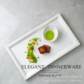 Nordicins high-value rectangular western food plate restaurant for homecasual pure white flat plate serving plate dessert plate