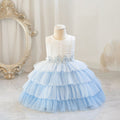 Ready-to-ship new children's formal dress, tulle princess gown, baby girl's first birthday banquet dress, flower girl dress