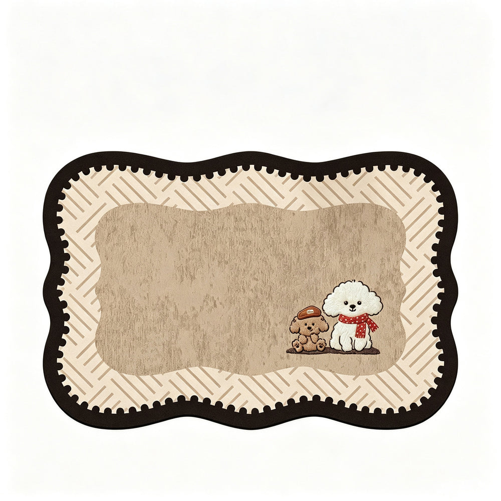 Diatom mud bathroom floor mat door absorbent quick-drying for home bathroom toilet foot mat medieval style wash basin non-slip