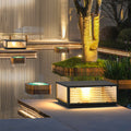 Qy solar outdoor post cap light waterproof villa courtyard lamp modern minimalist fence light front door pillar lamp post light