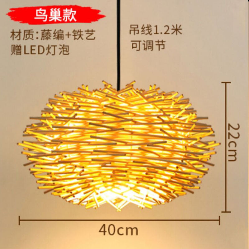Japanese chandelier restaurant light tatami light new Chinese bamboo lamp zen light tea room light Chinese style bamboo art lighting