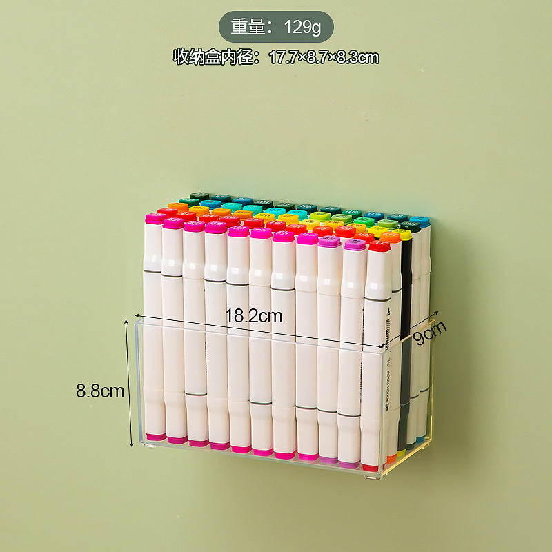 Art raw lead painting special pen holder wall hanging storage box plastic square watercolor pen marker storage box