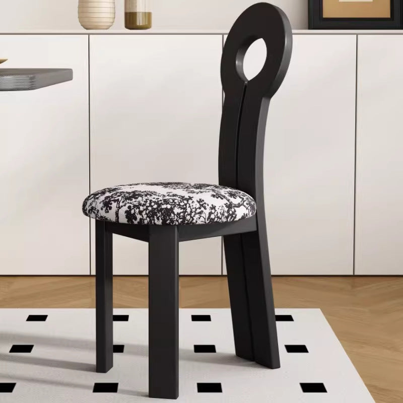 Solid wood keychain chair frenchretro solid wood dining chair soft-packed dining chair medieval style for home makeup chair back chair