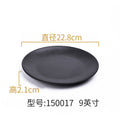 Melamine black tableware plastic dish imitation porcelain dinner plate cold dish plate barbecue hot pot plate barbecue restaurant plate commercial