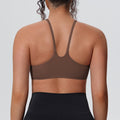 New arrival cross-border pure color double-sided nylon tight push-up back sports intimates running fitness yoga clothes suspenders for women