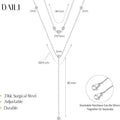 New european and american hot-selling long double-layer necklace for women, high-end design, unique cubic zirconia pendant necklace