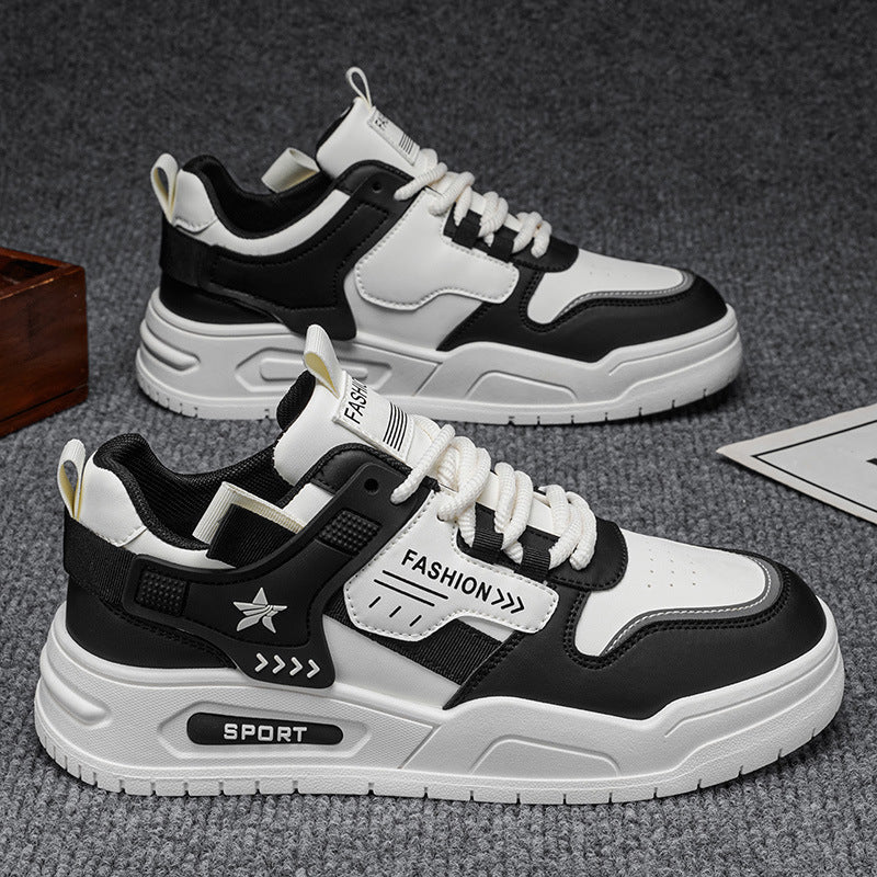 Men's sneakers: white canvas shoes, spring 2026 new arrivals, trendy and versatile casual athletic shoes, chunky sole student streetwear