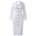 D600 european and american style women's autumn/winter fashion professional long-sleeve blazer collar patchwork bodycon pencil skirt foreign trade dress